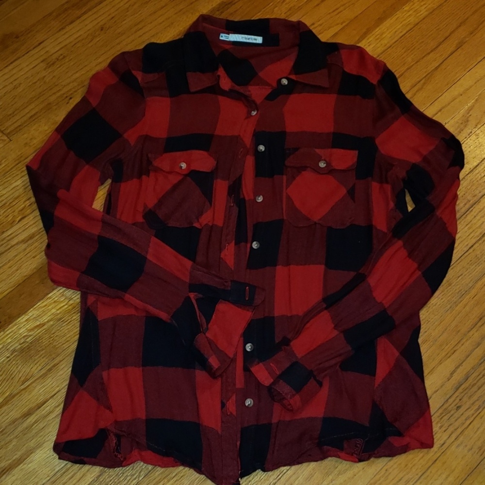 Maurice's plaid flannel button down